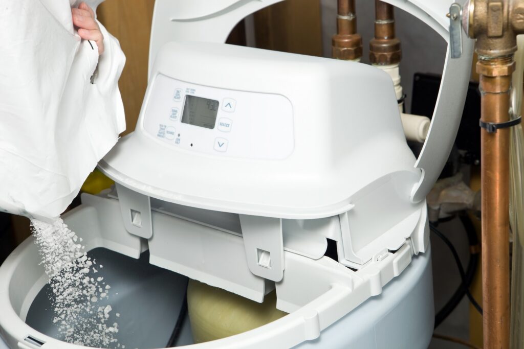 Residential water softener refill